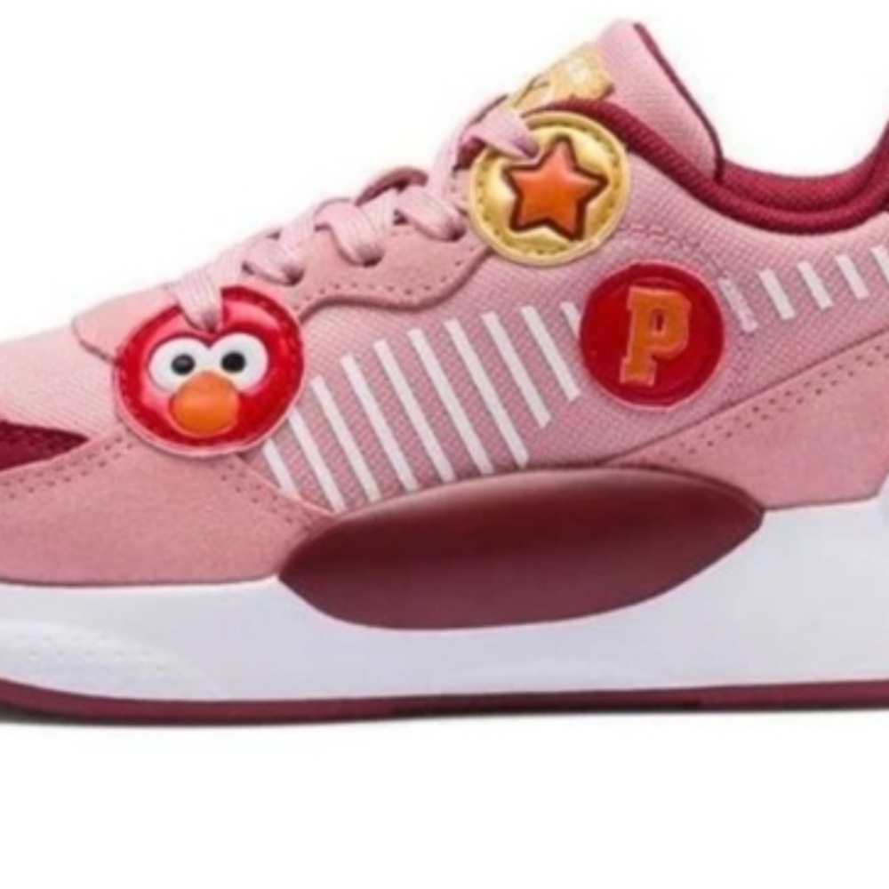 Puma Pink and Burgundy Kids Sneakers - Picture 2 of 7